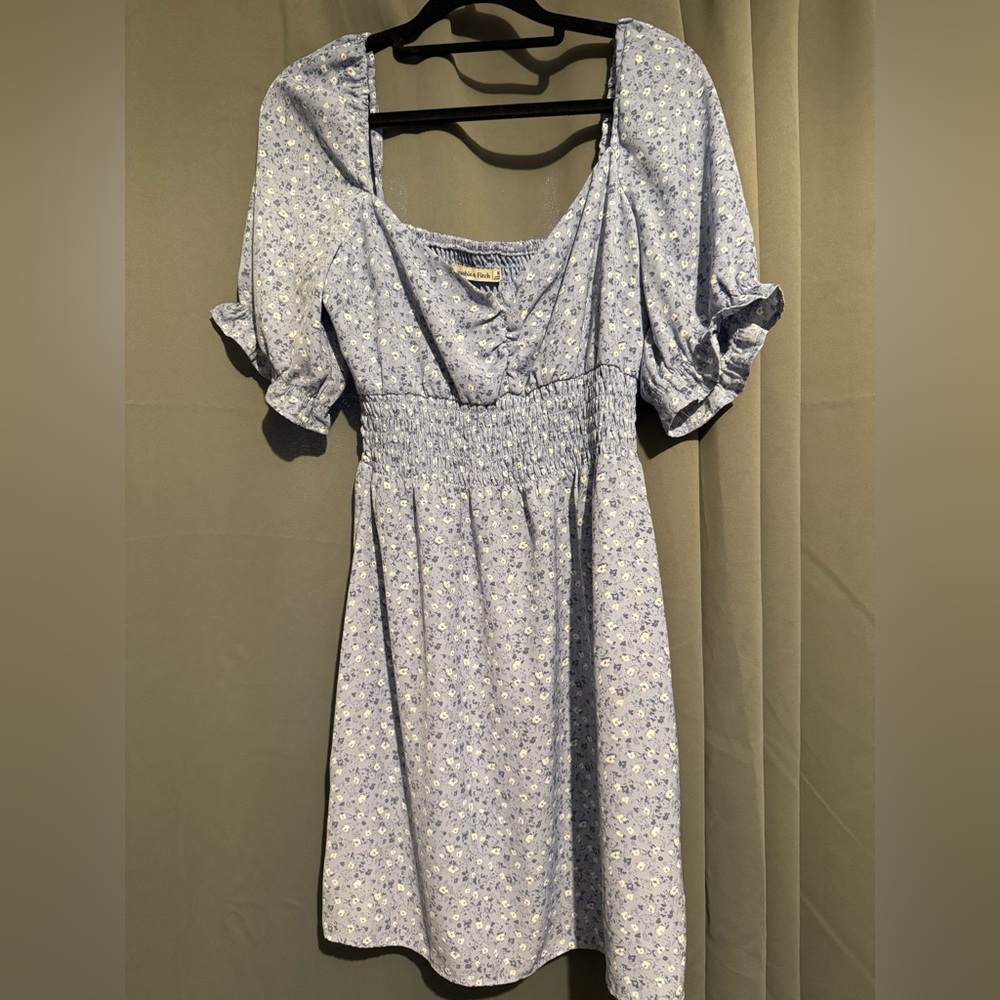 Abercrombie & Fitch Blue Puff Sleeve Sundress
